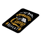 Happy Camper essen Schlaflager wiederholen Magnet (Linke Seite)