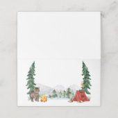 Happy Camper Falten über Tafelschild Platzkarte (Außenseite Aufgefaltet)