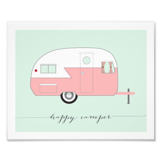 Happy Camper Foto Paper Print - Pink (Vorne)