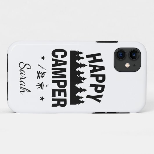 Happy Camper Fun Camping Quote Case-Mate iPhone Hülle (Rückseite (Horizontal))