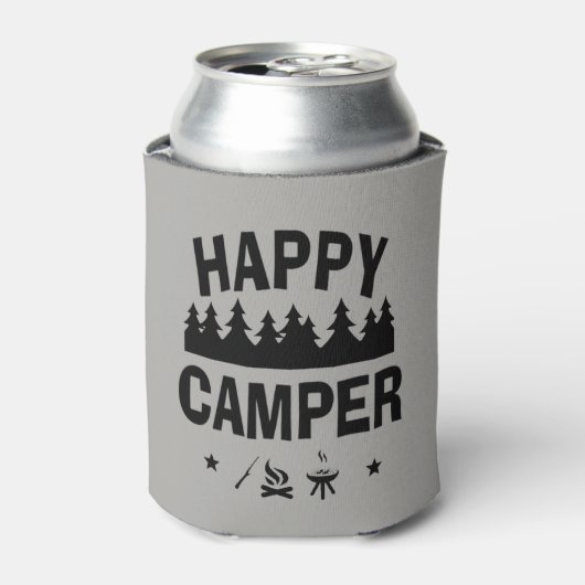 Happy Camper Fun Camping Quote Dosenkühler (Kanne Vorderseite)