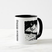 Happy Camper Funny Camping Cool Wandergrafik Tasse (VorderseiteRechts)