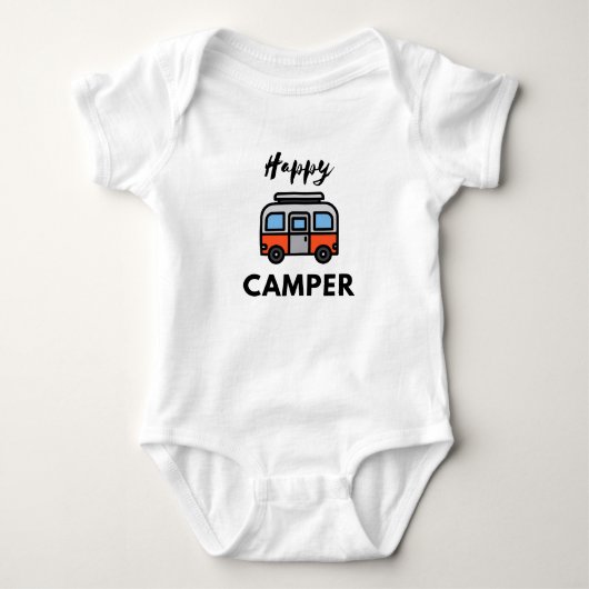 Happy Camper für diejenigen, die Liebe Camping Baby Strampler (Vorderseite)