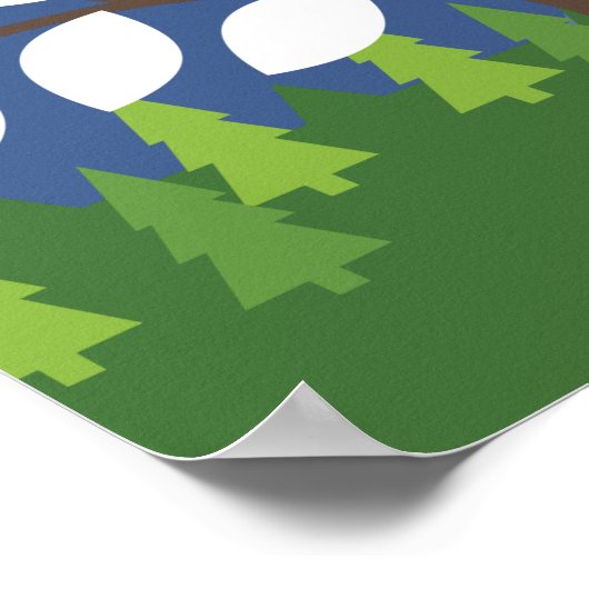 Happy Camper Gästebuchplakat - 200 Unterschriften Poster (Ecke)