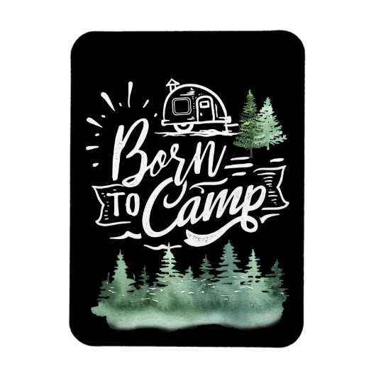 Happy Camper Geboren zu Camp Magnet (Vertikal)