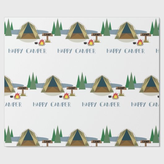 Happy Camper Geschenkpapier (Flach)