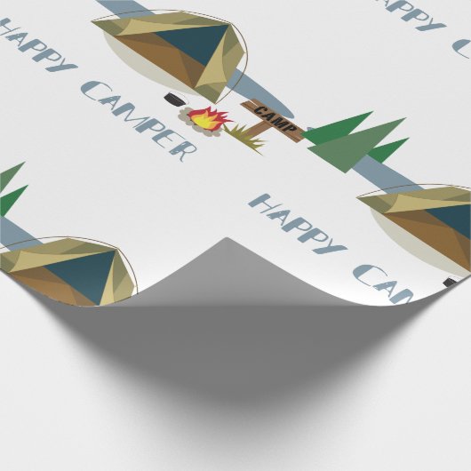 Happy Camper Geschenkpapier (Ecke)
