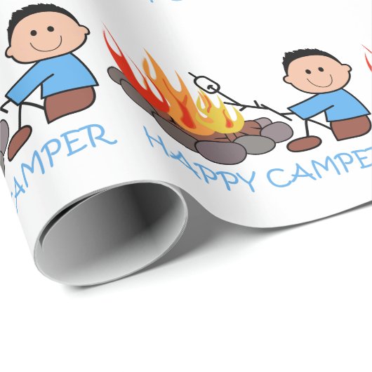 Happy Camper Geschenkpapier (Rolleneckpunkt)