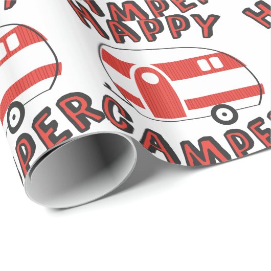 Happy Camper Geschenkpapier (Rolleneckpunkt)