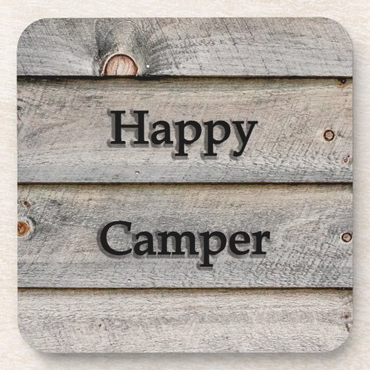 Happy Camper Getränkeuntersetzer (Vorderseite)