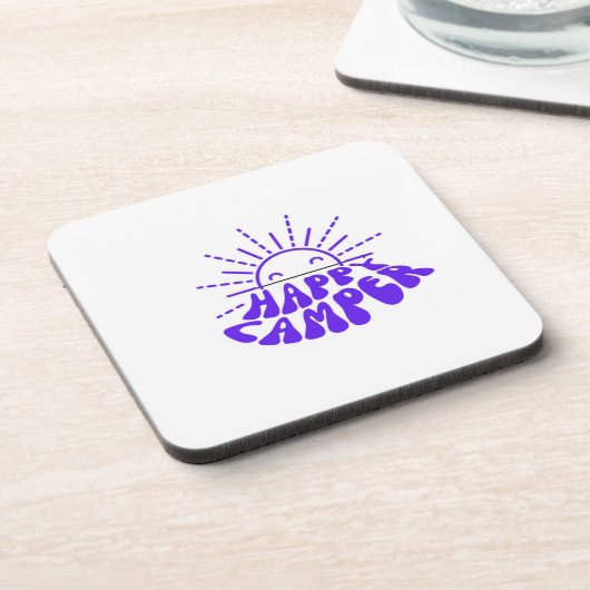Happy Camper Getränkeuntersetzer (Linke Seite)