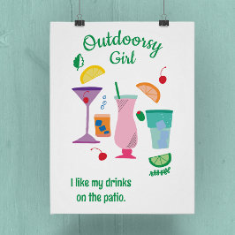 Happy Camper Glampers Cocktails Poster