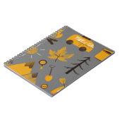 Happy Camper Grau und Gelb Notebook Notizblock (Linke Seite)