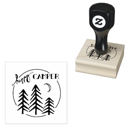 Happy Camper Gummistempel (Stempel)