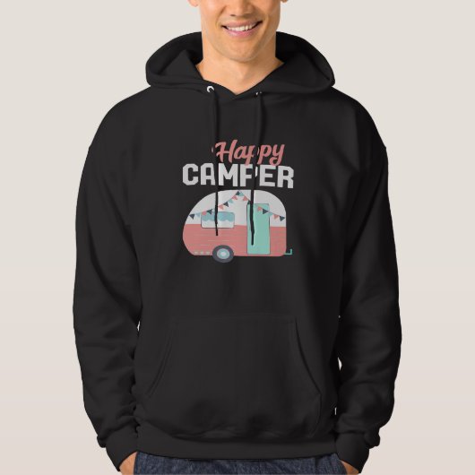 Happy Camper I Camping Caravan Hoodie (Vorderseite)