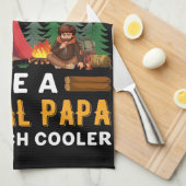 Happy Camper Ich bin ein Camping Papa Geschirrtuch (Viertel Falte)