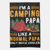 Happy Camper Ich bin ein Camping Papa Geschirrtuch (Vertikal)