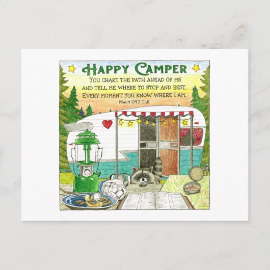 Happy Camper Inspiration Postkarte (Vorderseite)