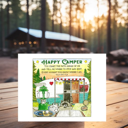 Happy Camper Inspiration Postkarte