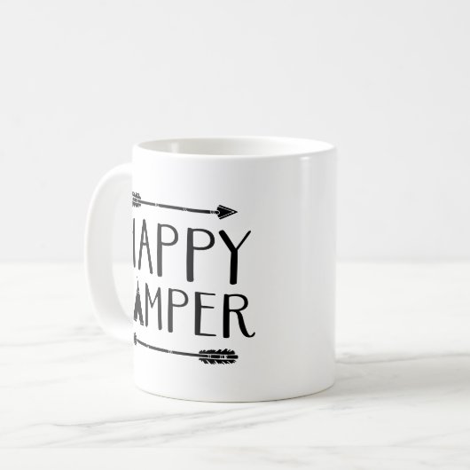 Happy Camper Kaffeetasse (Vorderseite Links)