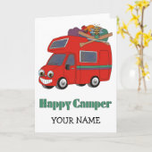 Happy Camper Karte (Gelbe Blume)