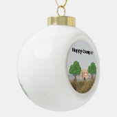 Happy Camper Keramik Kugel-Ornament (Links)