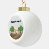 Happy Camper Keramik Kugel-Ornament (Rechts)