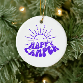 Happy Camper Keramik Ornament