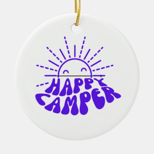 Happy Camper Keramik Ornament (Vorne)