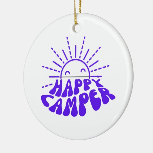 Happy Camper Keramik Ornament (Links)