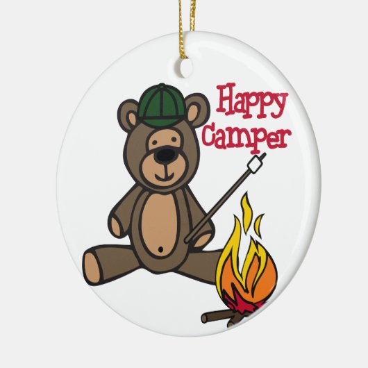 Happy Camper Keramik Ornament (Links)