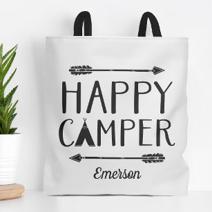 Happy Camper Kinder Mit Monogramm Tasche