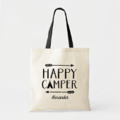 Happy Camper Kinder Mit Monogramm Tragetasche (Vorne)