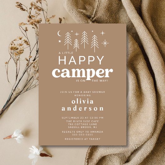 Happy Camper Kinderdusche Einladung