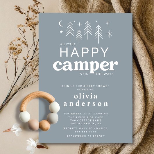Happy Camper Kinderdusche Einladung