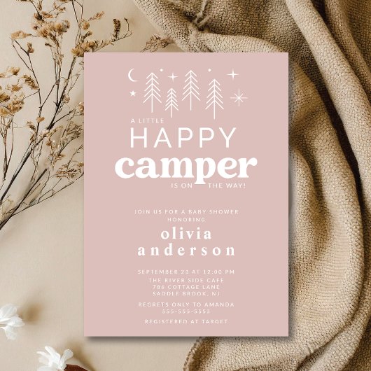 Happy Camper Kinderdusche Einladung