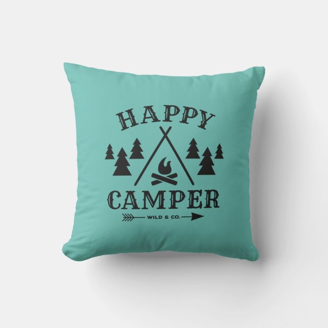 Happy Camper Kissen (Vorderseite)