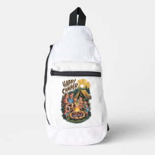 Happy Camper Kleinkind T - Shirt (6) Crossbody Bag