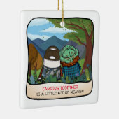 Happy Camper Life Quote Mountain Vista Template Keramikornament (Rechts)