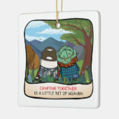 Happy Camper Life Quote Mountain Vista Template Keramikornament (Links)