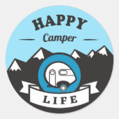 Happy Camper Life Sticker (Vorderseite)