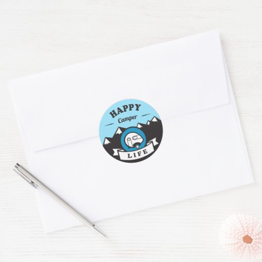 Happy Camper Life Sticker (Umschlag)