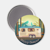 Happy Camper Magnet (Vorderseite/Rückseite)