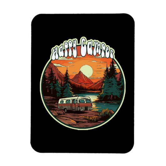 Happy Camper Magnet (Vertikal)