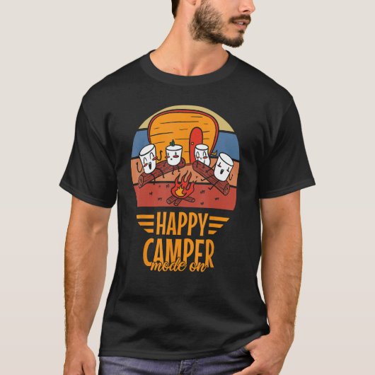 Happy Camper Mode On Happy Marshmallows Camping T-Shirt (Vorderseite)