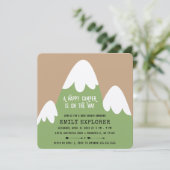 Happy Camper | Mountain Baby Shower Einladung (Stehend Vorderseite)