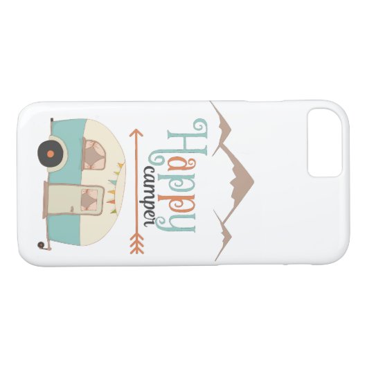 Happy Camper Niedlich Retro RV Case-Mate iPhone Hülle (Rückseite (Horizontal))