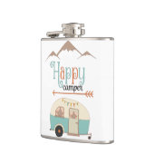 Happy Camper Niedlich Retro RV Flachmann (Links)