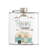 Happy Camper Niedlich Retro RV Flachmann (Vorderseite)