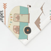 HAPPY CAMPER Niedlich Retro RV Fleecedecke (Ecke)